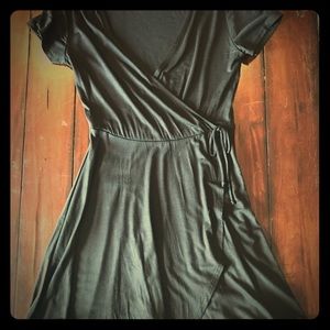 Black wrap dress